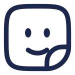 Sticker Smile Square SVG Icon